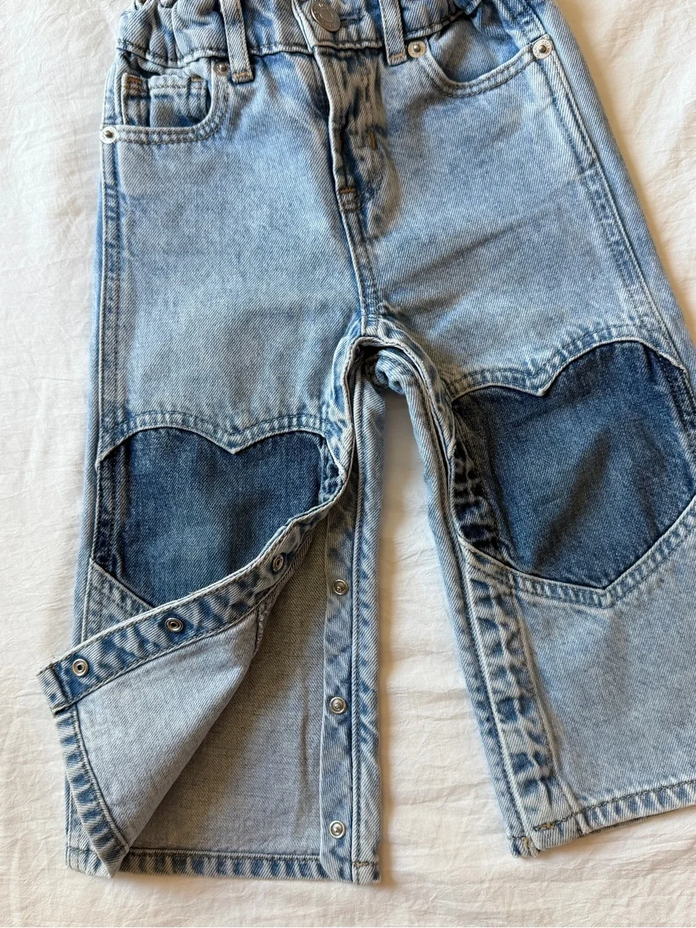 Baby Gap Horseshoe Jeans 18-24M Two-Tone Heart Knee